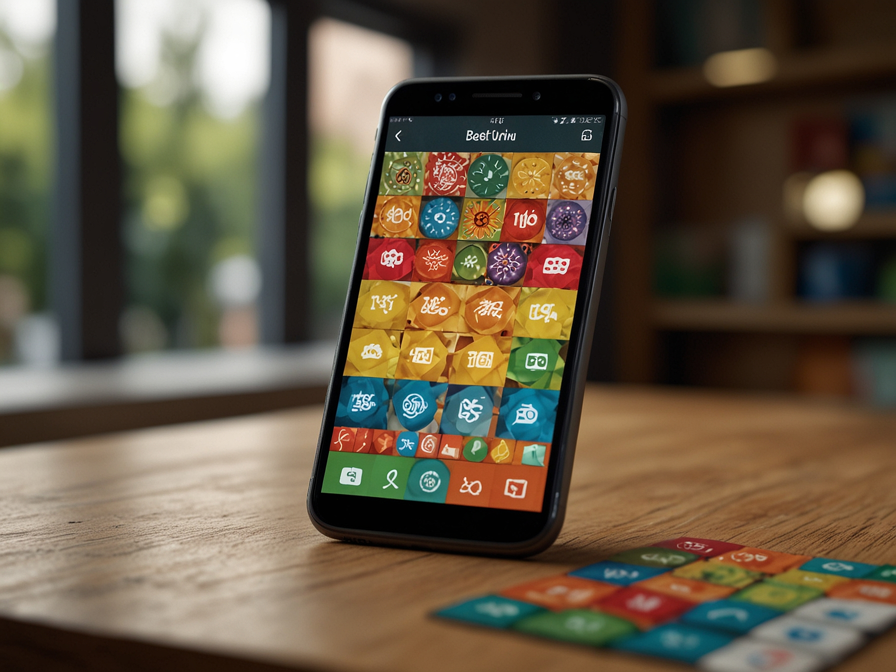 Mobile app on a phone